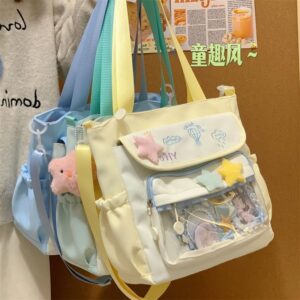 Canvas Bag Women's Shoulder Small Fresh All-match Pain Bag Carrying Book Bag Large Capacity