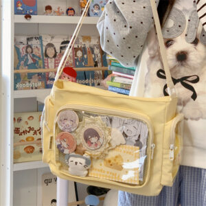 Women's Bag, College Style, Versatile, Large Capacity Crossbody Bag, Transparent Shoulder Bag for Girls